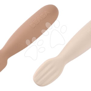 Ergonomikus gyakorlókanalak Silicone Pre-Spoons Praline Clay Beaba szilikonból önálló étkezésre 2 db 4 hó-tól
