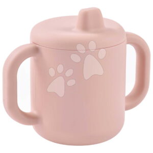 Tanulóbögre kisbabáknak Silicone Training Cup Cotton Candy Beaba fedéllel önálló iváshoz rózsaszín 8-hó kortól