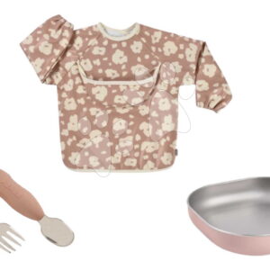 Jedálenská súprava First Meals Gift Set Savannah Bloom Beaba z nehrdzavejúcej ocele 4 dielna v darčekovom balení ružová od 4 mes BE913638