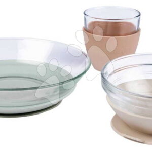 Jedálenská súprava zo skla Duralex Glass Meal Set Natural Beaba z vysokokvalitného temperovaného materiálu od 4 mes BE913645