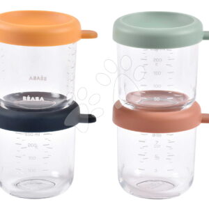 Étel­tároló készlet Sunrise Color Mix Beaba 250 ml 4 db minőségi üvegből