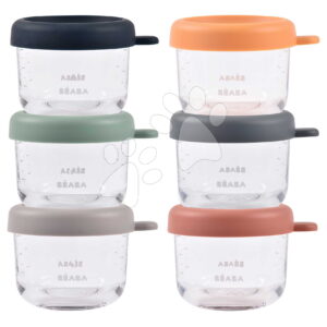 Étel­tároló készlet Sunrise Color Mix Beaba 150 ml 6 db minőségi üvegből