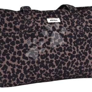 Pelenkázótáska babakocsihoz Madrid Changing Bag XXL Leopard Beaba pelenkázó alátéttel és pántokkal babakocsihoz leopard motívummal