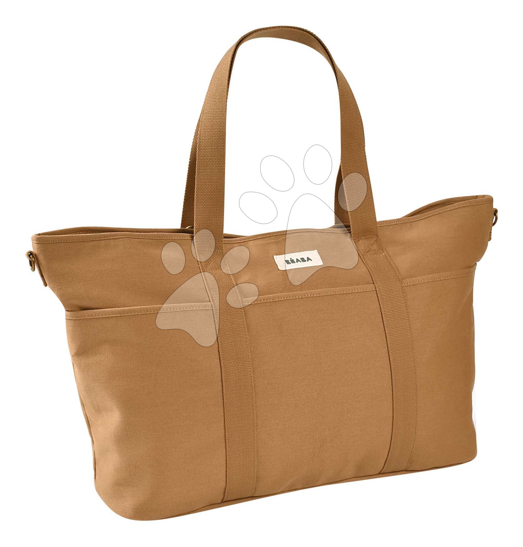 Pelenkázótáska babakocsihoz Madrid Changing Bag XXL Ochre Beaba pelenkázó alátéttel és pántokkal babakocsihoz barna