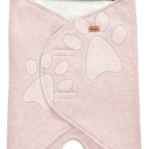Babapólya Babynomade® Double Fleece Beaba Dusty Rose White kétrétegű extra meleg rózsaszí 0-6 hó